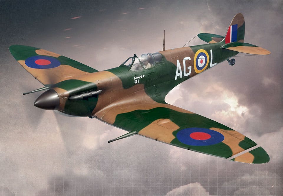 supermarine spitfire tecknad